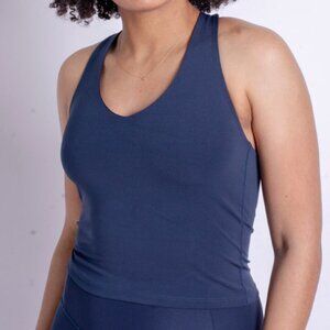 Girlfriend Collective Zoe Float Yoga Top - Midnight L